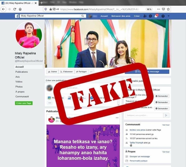 Réseau social « Facebook » - Des comptes « fake » de la famille présidentielle dénoncés