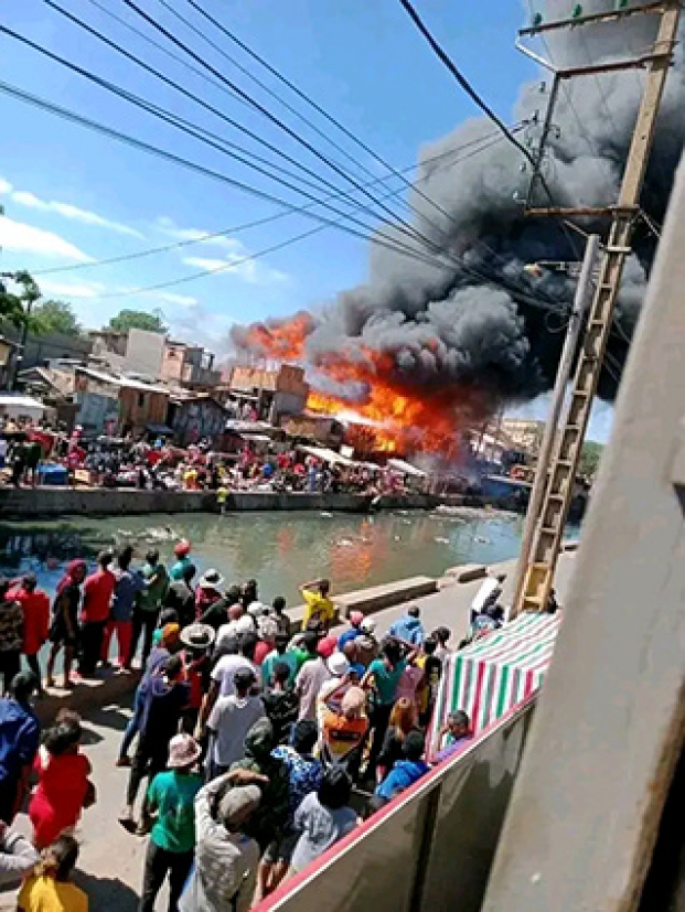 Le feu a fait des énormes dégâts